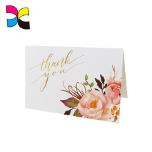 Beautiful custom printing Golden hot stamping Greeting card or Thank you card